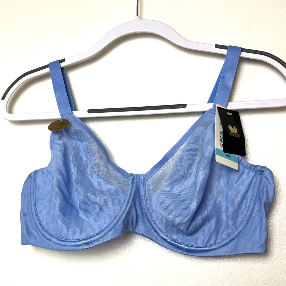 Wacoal 40C Elevated Allure Underwire Bra Lift Full Coverage Light Blue NWT